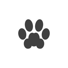 Fototapeta na wymiar Cat paw print vector icon. filled flat sign for mobile concept and web design. Cat animal footprint glyph icon. Symbol, logo illustration. Vector graphics