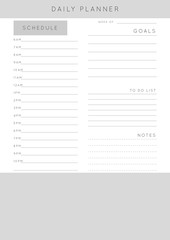 Planner sheet vector