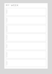 Planner sheet vector
