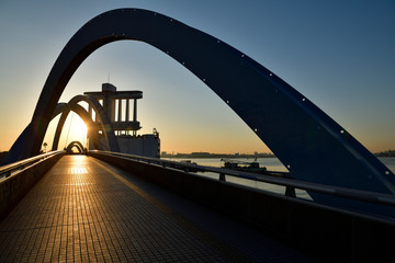 Obraz premium 日の出 朝焼け