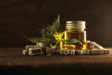 Medical marijuana cannabis cbd oil dog food