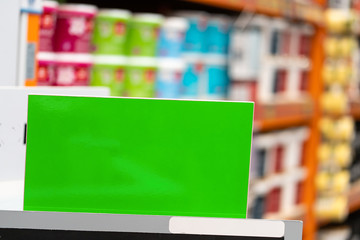 Blank standing sign for text message or mock up content in abstract.