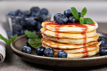 Pancakes with fresh berry