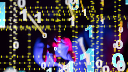 Digital Network and data concept