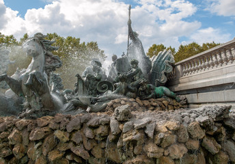  Esplanade des Quinconces, fontain of the Monument aux Girondins in Bordeaux. France