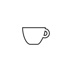 Coffee cup icon. Hot drink symbol. Logo design element