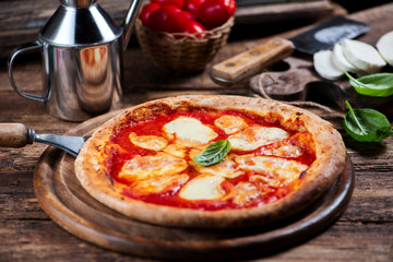Pizza with buffalo mozzarella