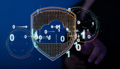 Photo of Out of Focus IT Technician Turning on Data Server..