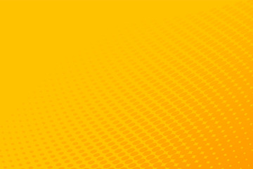 Background halftone circle vector. gradient Orange dots on yellow background. Halftone Effect. comic book retro print.