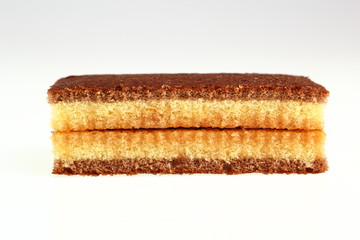 Sponge cake with cocoa filling