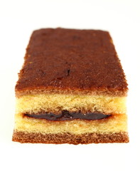 Sponge cake with cocoa filling