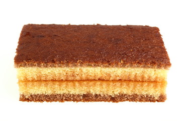 Fototapeta na wymiar Sponge cake with cocoa filling