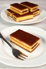 Sponge cake with cocoa filling