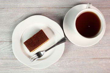 Sponge cake with cocoa filling