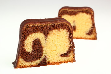 Chocolate Glazed Marble Loaf Cake