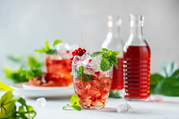 Fresh cocktail with pomegranate
