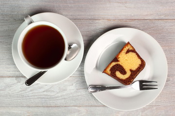 Chocolate Glazed Marble Loaf Cake