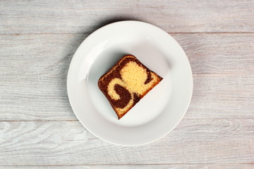 Chocolate Glazed Marble Loaf Cake