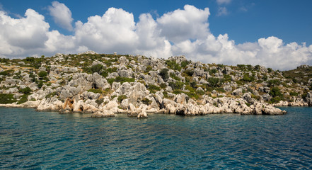 The coast of Mediterranean sea