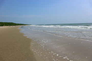 The first grain  beach in Phetchaburi, Thailand