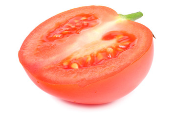 slice of tomato isolated on white background