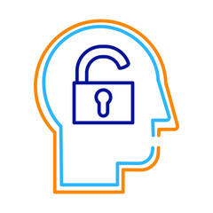 Extrovert personality type thin line vector icon