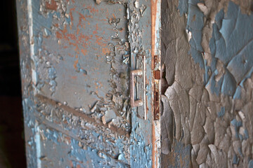 old door with lock in Russian cold war secret East German town