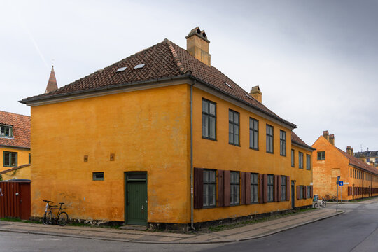 Copenhagen historic row house district of former Naval barracks in Copenhagen, Denmark.