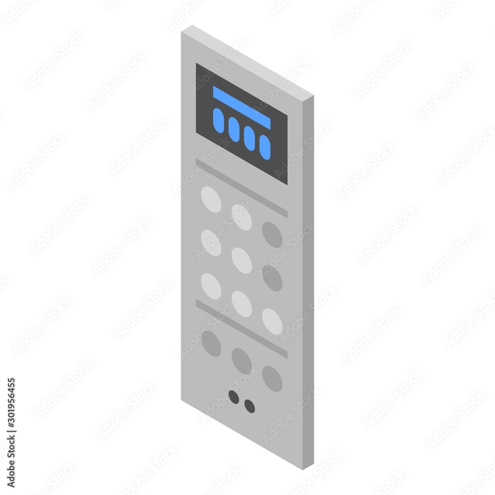 Poster elevator digital panel icon. isometric of elevator digital panel vector icon for web design isolated