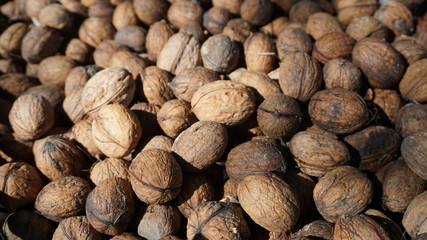 Background Of Fresh Organic Walnuts