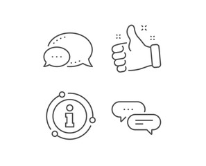 Dots message line icon. Chat bubble, info sign elements. Chat comment sign. Speech bubble symbol. Linear dots message outline icon. Information bubble. Vector