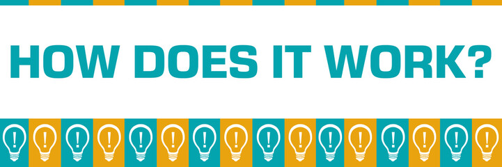 How Does It Work Turquoise Yellow Boxes Bulbs Horizontal 