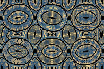 Fototapeta na wymiar Colorful African fabric, patchwork of patterns