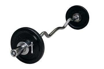 Obraz na płótnie Canvas discs and lock on the barbell for the development of human body muscle mass