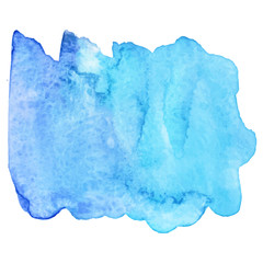 Hand drawn watercolor stain on wet paper. Element for invitations, scrapbooking, banners, tags, labels, etc