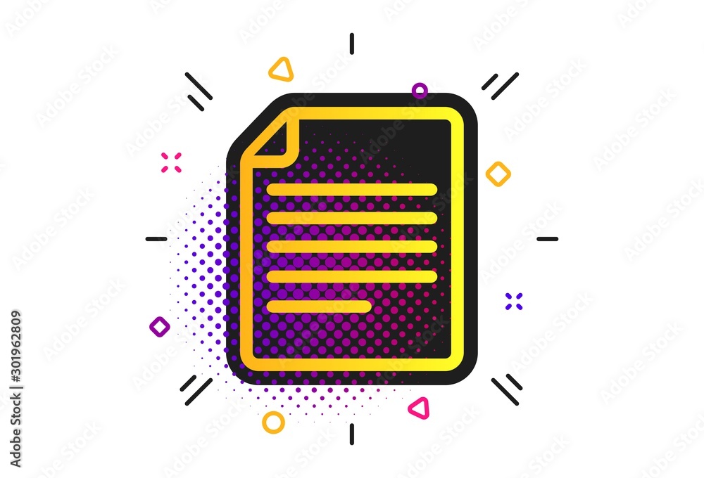 Aufkleber file document icon. halftone dots pattern. download doc button. doc file symbol. classic flat file i