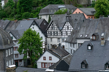 Fototapeta na wymiar Monschau, medieval old town in Germany, north Eifel