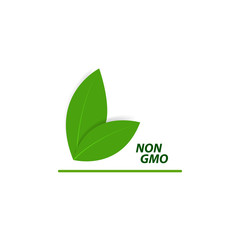 NON GMO label on a white background. Vector illustration .