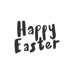 Happy easter. Sticker for social media content. Vector hand drawn illustration design. 