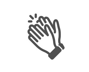 Fototapeta premium Clap sign. Clapping hands icon. Victory gesture symbol. Classic flat style. Simple clapping hands icon. Vector