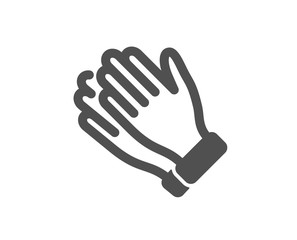 Clap sign. Clapping hands icon. Victory gesture symbol. Classic flat style. Simple clapping hands icon. Vector