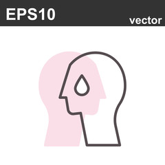 Head icon. Premium quality vector graphics concept for web.