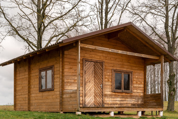 Wooden ecological summerhouse