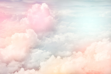 Soft focus pastel colored clouds