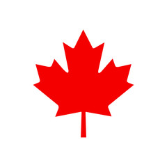 Red maple leaf. Maple leaf vector illustration. Canada vector symbol maple leaf clip art.