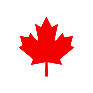 Red maple leaf. Maple leaf vector illustration. Canada vector symbol maple leaf clip art.