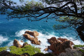 Sant Feliu de Guixols beautiful coastline view, amazing walking path