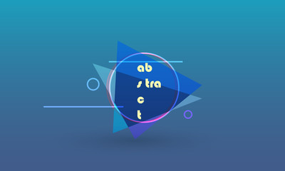 Abstract vector geometric shapes, elements for minimal banner, logo, social post