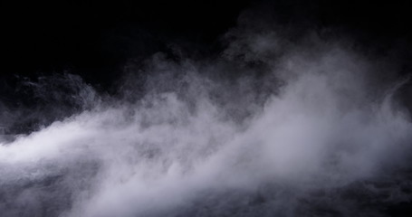 Fototapeta Realistic dry ice smoke clouds fog overlay perfect for compositing into your shots. Simply drop it in and change its blending mode to screen or add. obraz