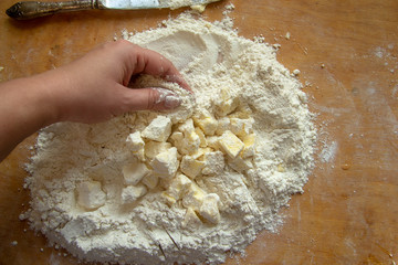 making homemade shortcrust pastry for pies and cookies © juliakirillova